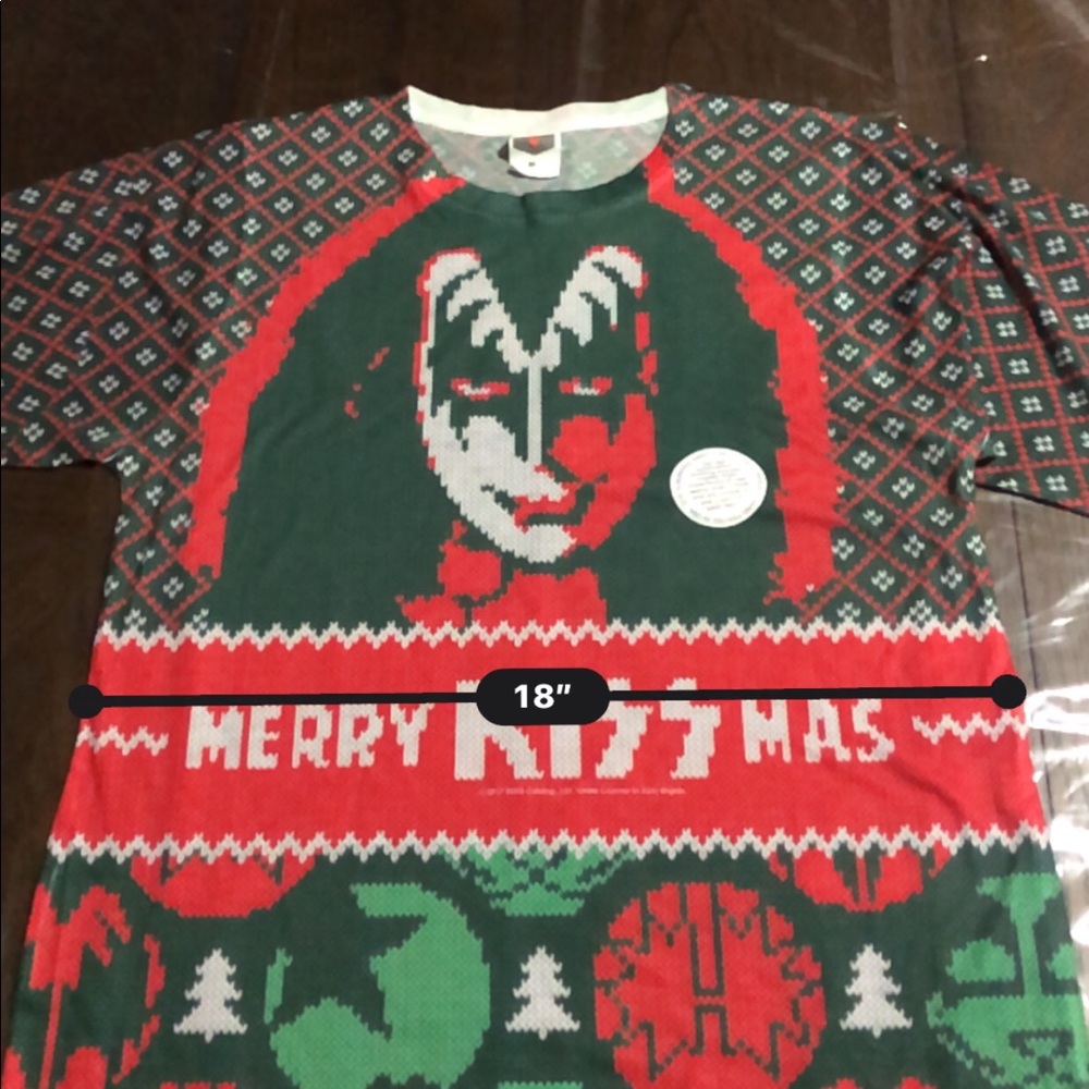 Kiss Kissmas Allover Print Sublimation Shirt - Picture 4 of 7